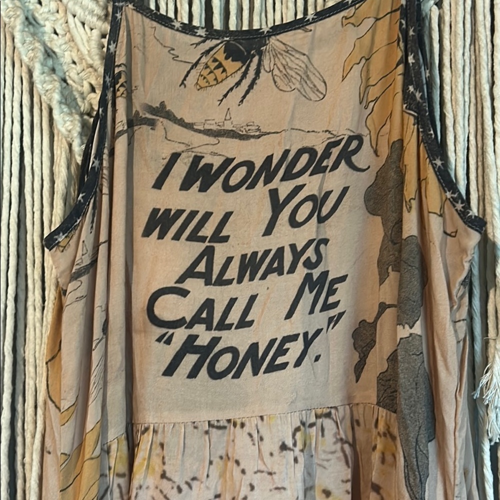 Graphic tank maxi dress with Honey Bee Design